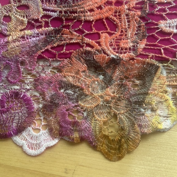 NWT Badgley Mischka Floral Lace Embroidery Overlay Dress - Picture 16 of 17